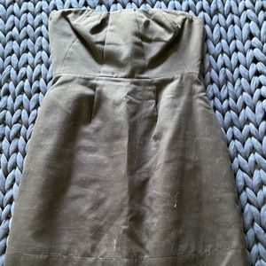 JCrew strapless black mid-thigh dress